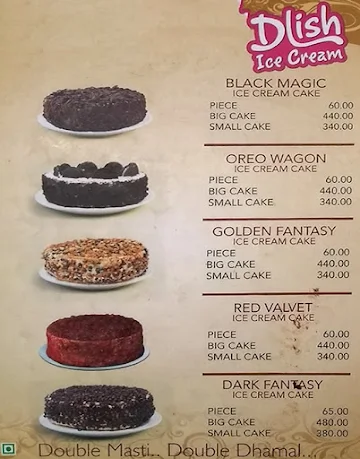 Prabhu Ice Cream menu 