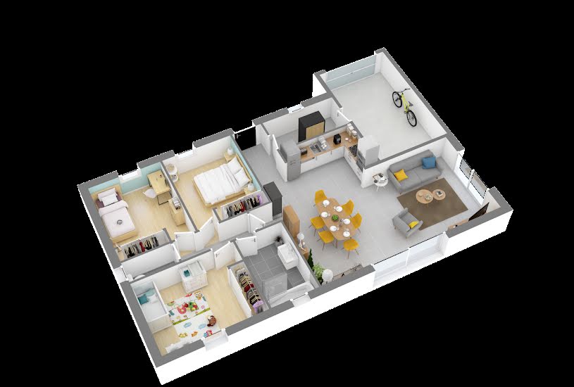  Vente Terrain + Maison - Terrain : 264m² - Maison : 86m² à Libourne (33500) 