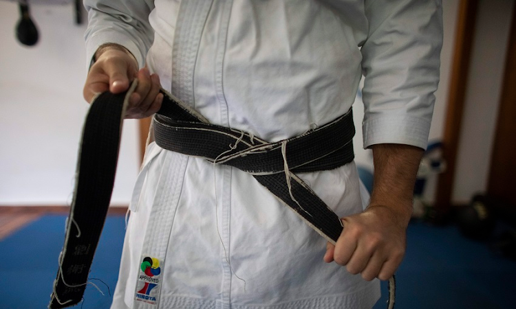A stock image of a karate belt.