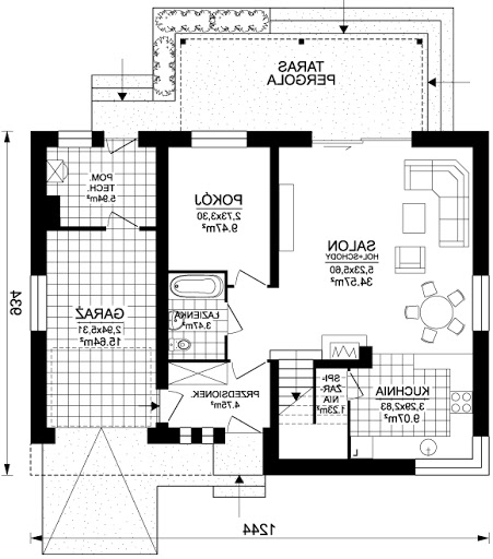 Chrobotek 1 - Rzut parteru