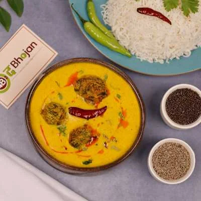 Punjabi Kadhi Pakoda With Rice [Jain]