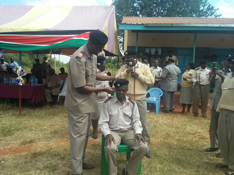 Makueni county commissioner Mohammed Maalim during the Installation of Muani chief on Saturday