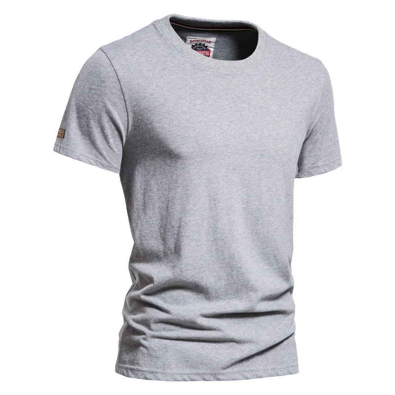 Title 6, Mens Solid Color Cotton Brushed T-shirt. Exper...