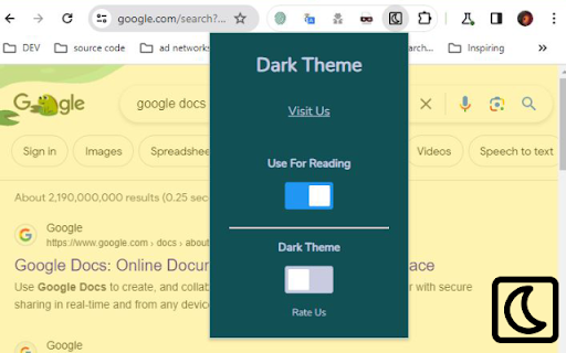 Dark Theme For Chrome