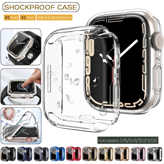 Ốp Tpu Trong Suốt Bảo Vệ Màn Hình Cho Đồng Hồ Apple Watch 8 Ultra7 6 Se 5 4 49Mm 41Mm 45Mm 44Mm 40Mm Iwatch 4 3 2 42Mm