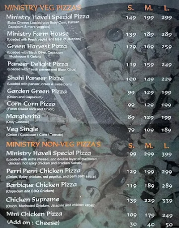 Ministry Of Hunger menu 