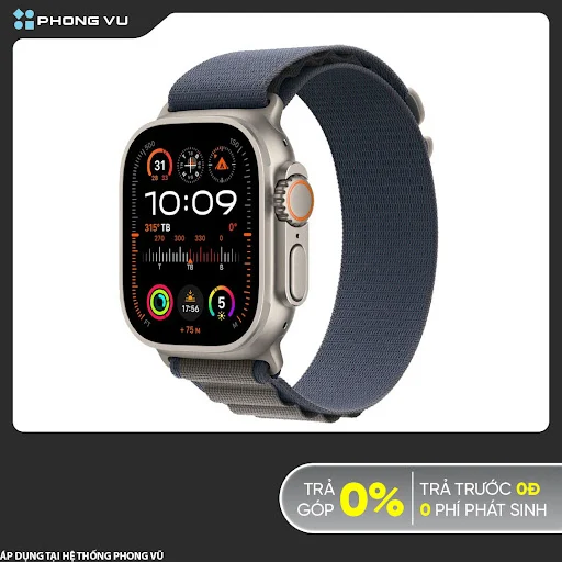 Đồng hồ Apple Watch Ultra 2 4G 49mm (Vỏ Titan Dây Vải Blue Alpine - M) (MREP3VN/A)