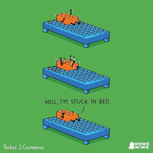 Tôi bị mắc kẹt trên giường rồi!