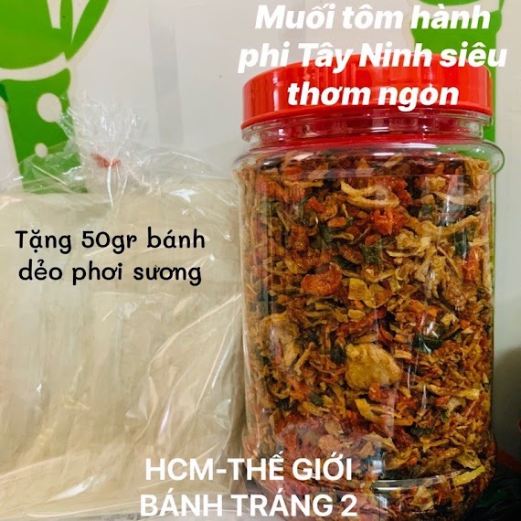 Muối Tôm Hành Phi Thơm Ngon Đặc Sản Tây Ninh Tặng Bánh Tráng