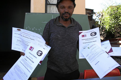 Songezile Sigade is one of 80 unemployed youth who were trained in a six-month skills development programme./Isaac Mahlangu