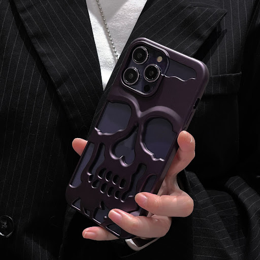 Title 9, Frosted Skull Phone Case Hollow Protective Cove...