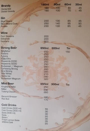 Laxmi Bar & Restaurant menu 