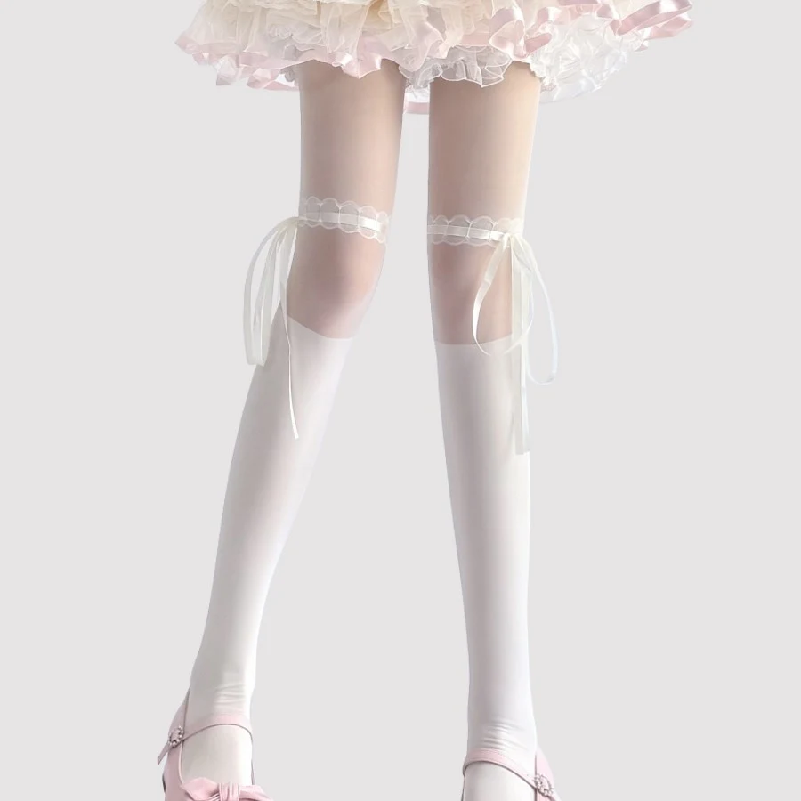 Title 5, Womens Lace-up Pantyhose Thin