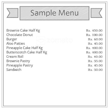 Donut Bar menu 