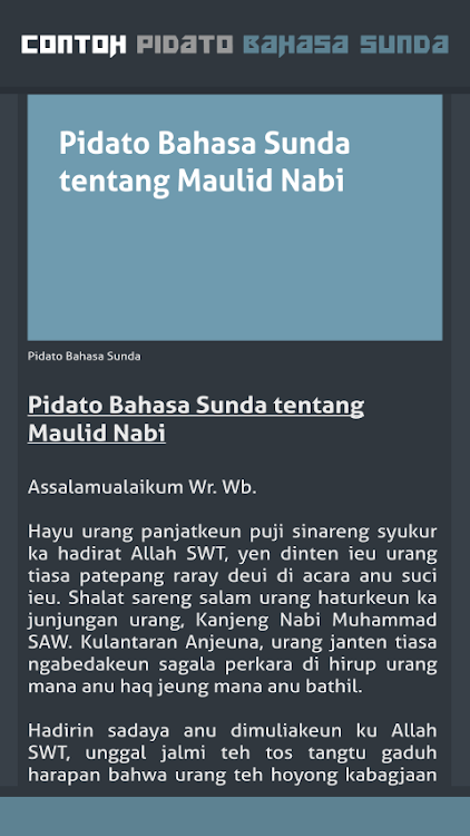 Contoh Teks Ceramah Lucu Tentang Maulid Nabi Bahasa Sunda Singkat Gambar Ngetrend Dan Viral