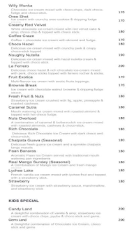 The Shake Bar menu 1