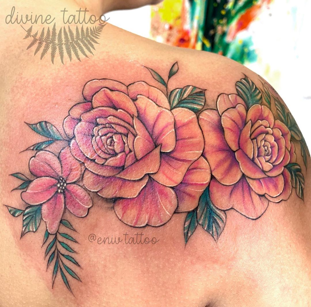 Pastel Roses Tattoo