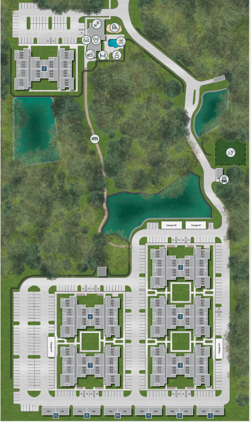 The Caroline Apartments community map