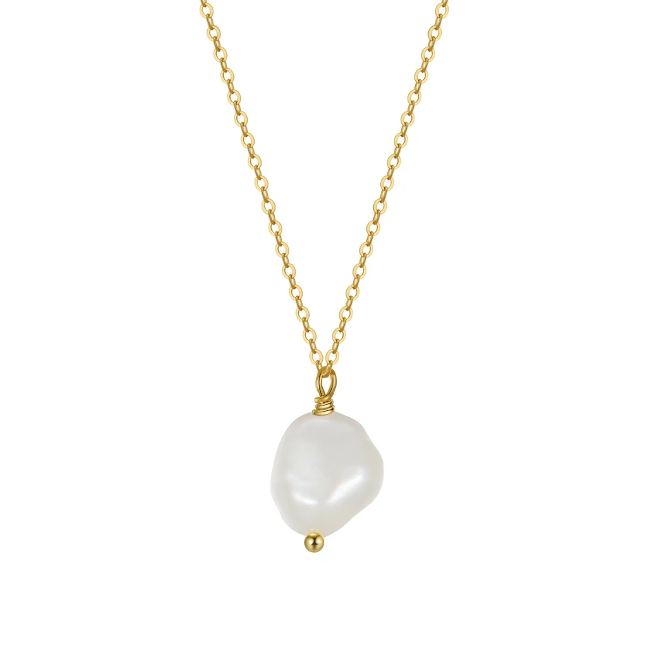 Collier S925 en argent sterling avec perles de culture d'eau douce naturelles, un bijou élégant, idéal comme cadeau, sublime votre beauté naturelle.