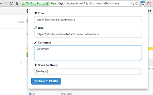 Chatter Share for Google Chrome™