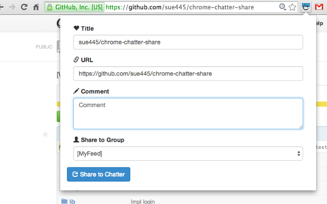 Chatter Share for Google Chrome™ Preview image 0