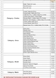 Brahmins Thatte Idli menu 1