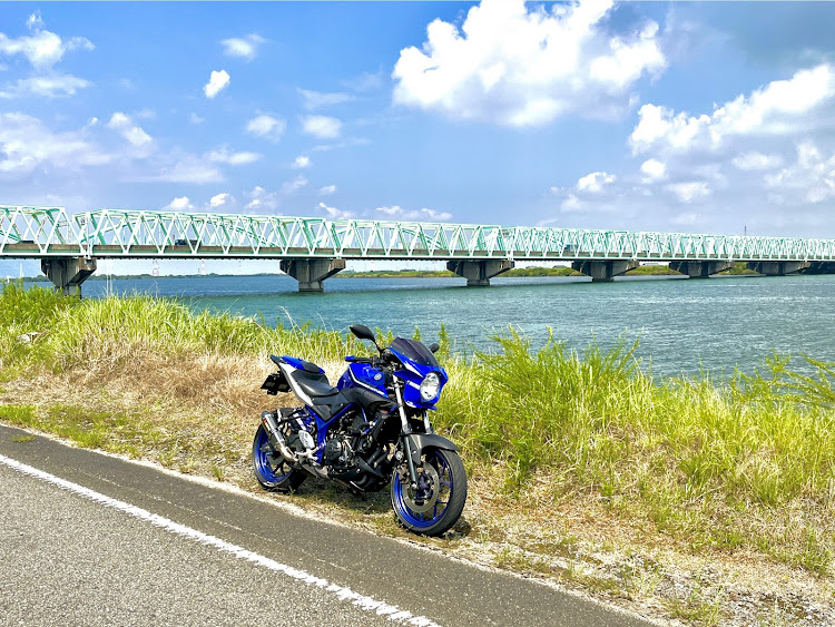 ニッシイさんが投稿したYAMAHA MT25・MT25・RG10J・揖斐長良川背割堤・東名阪自動車道 揖斐長良川橋に関するカスタム事例の投稿画像1枚目