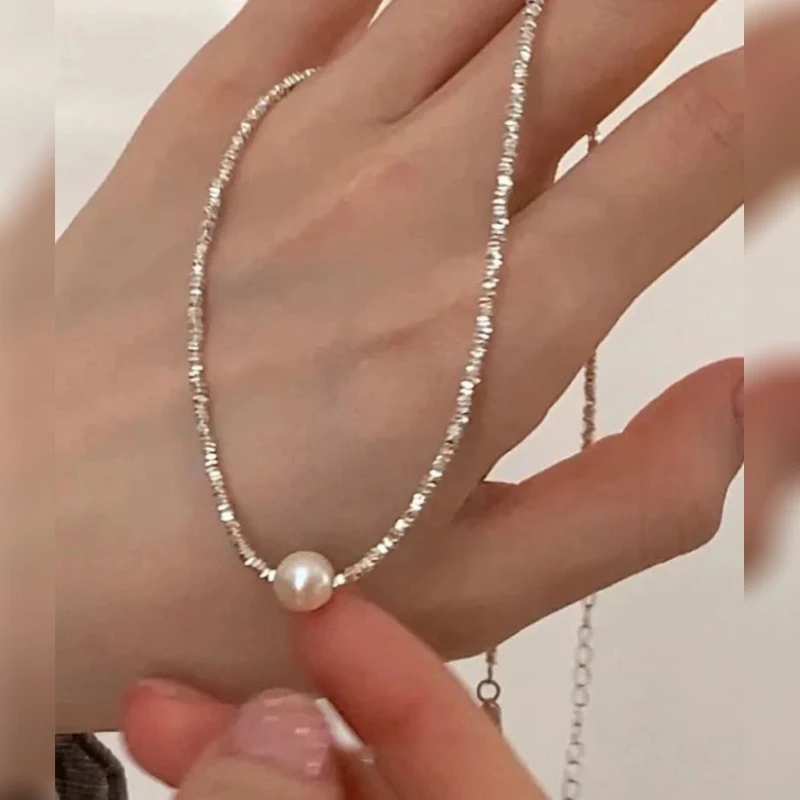 Title 2, Galaxy Zilveren Parelketting voor Dames Hemelse...