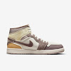 air jordan 1 mid se craft sail/fossil stone/celestial gold/taupe haze