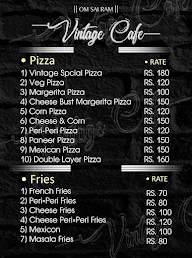 Vintage Cafe menu 1