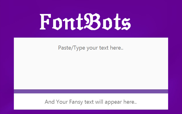 FontBots Fancy Name Generator chrome extension