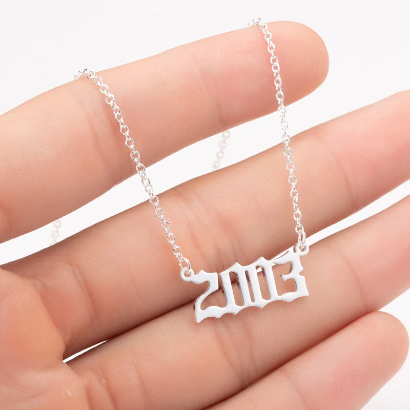 Special Date Year Number Necklace