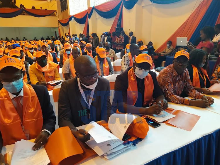 Orange Democratic Movement party's National Governing Council (NGC) meeting ongoing at Bomas of Kenya on February 25, 2022