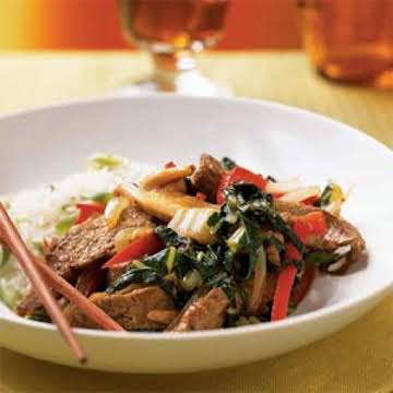 Steak, Shiitake, and Bok Choy Stir-Fry