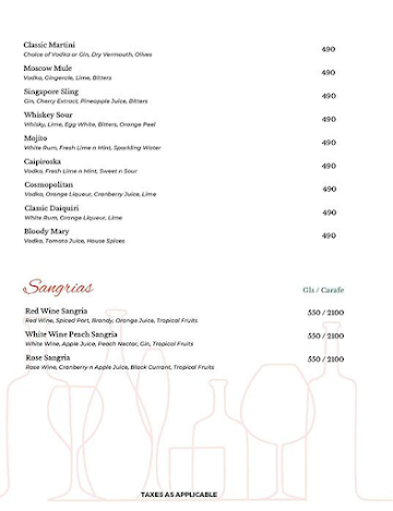 Silk Route menu 