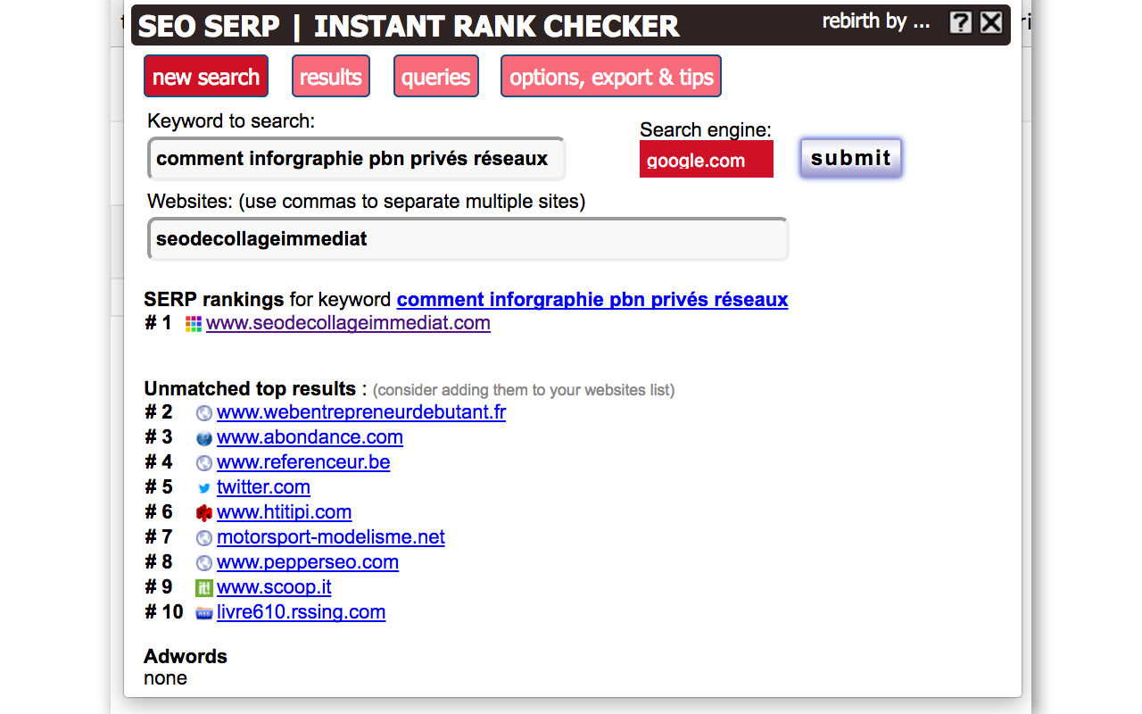 SEO SERP | INSTANT RANK CHECKER Preview image 0