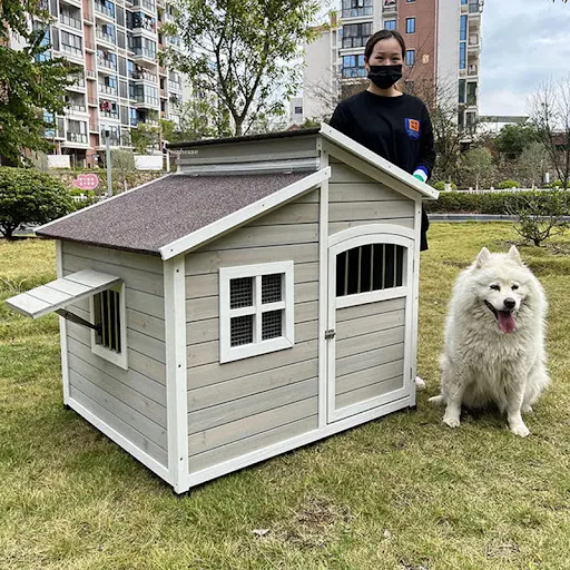 Four Seasons Universal Warm Large Dog House Wooden Dog Kennels Outdoor Rainproof Pet Kennel Indoor Garden Dog House Type