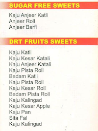 Samrat Sweet Mart menu 1