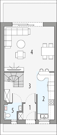 Emilka 2 - bliźniak - Rzut parteru