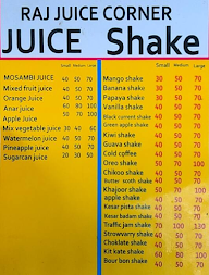 Raj Juice Corner menu 1