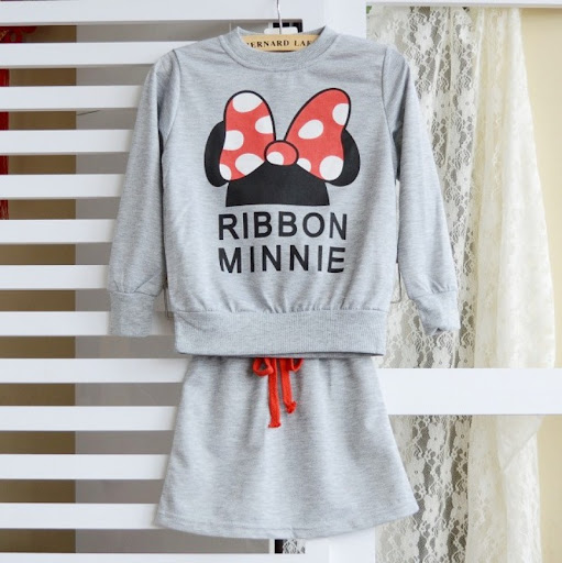 Title 4, Zhongda Childrens Cartoon Skirt Suit, a comfor...