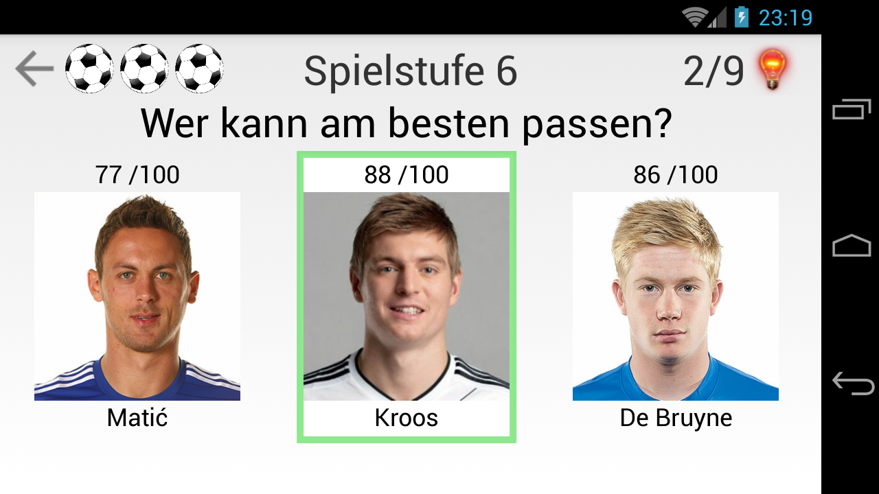 Android application Football Duel screenshort