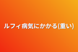 ルフィ病気にかかる(重い)