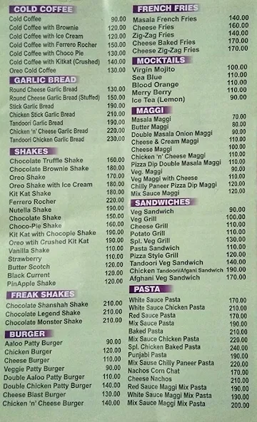 Metro menu 