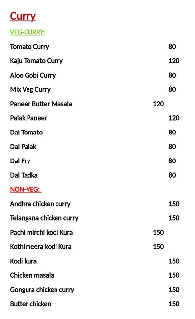 Spring Onion menu 