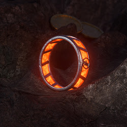 "Brimstone Peak" Titanium Ring of Anger +1