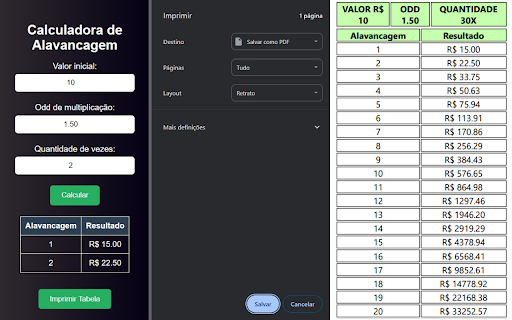 Calculadora de Alavancagem