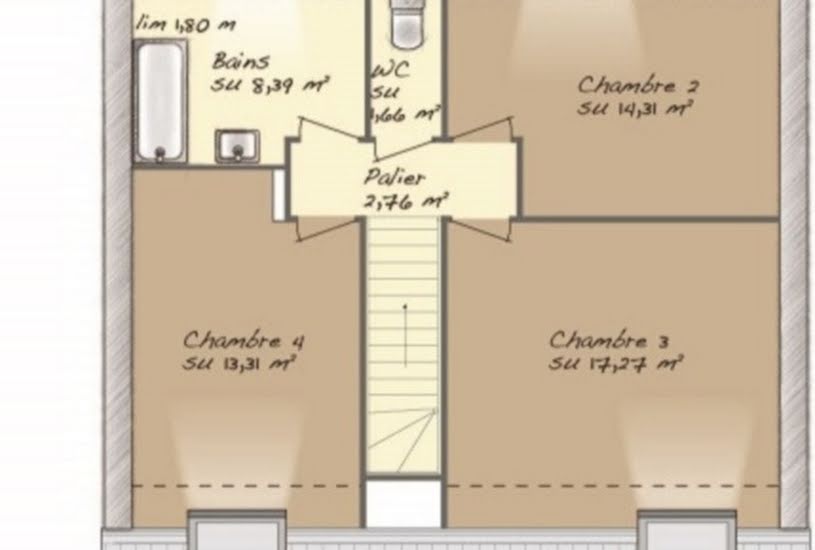  Vente Terrain + Maison - Terrain : 803m² - Maison : 113m² à Bois-d'Ennebourg (76160) 