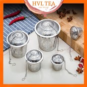 Lọc Trà Inox 304 Hình Trụ, Có Dây Treo, Không Gỉ, Nhiều Kích Thước, Hvl Tea