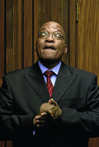 Jacob Zuma in the dock during his rape trial in the High Court in Johannesburg.